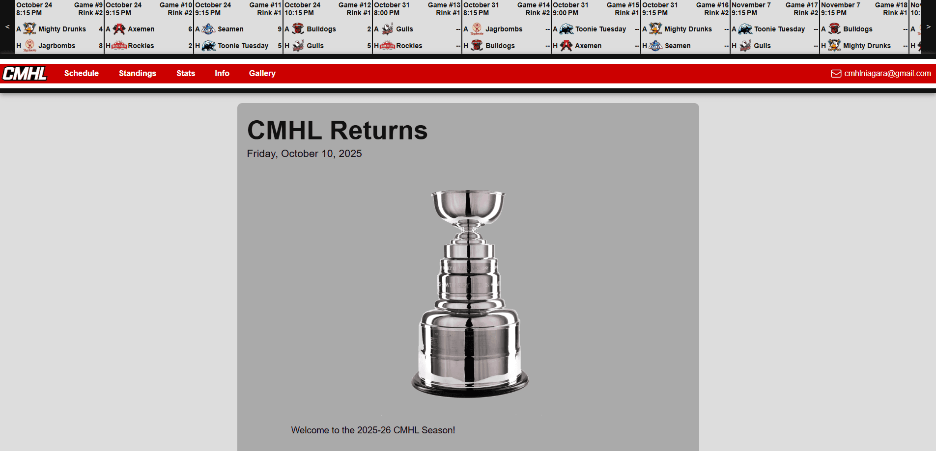 CMHL Website Image